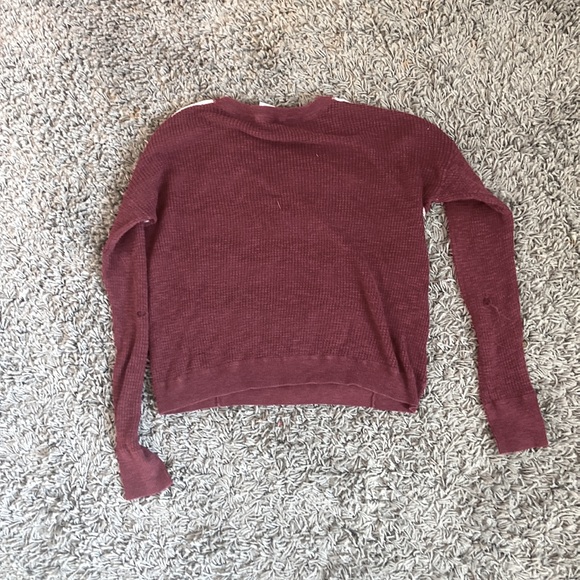 Striped Maroon Sweater - Picture 2 of 4